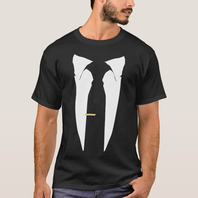 Anzug Krawatte Wedding Tuxedo Prom Bachelor Zeremo T-Shirt (Vorderseite)