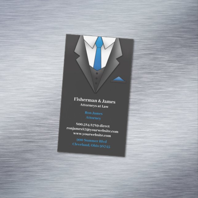 Anzug Magnetische Visitenkarte (Beispiel)