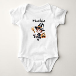 Anzug mit individualisierbarem Hexenkind - Hallowe Baby Strampler
