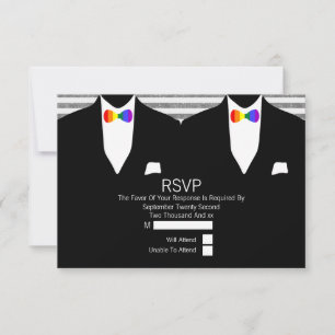 Anzug Rainbow Bow Krawatte Gay Wedding RSVP