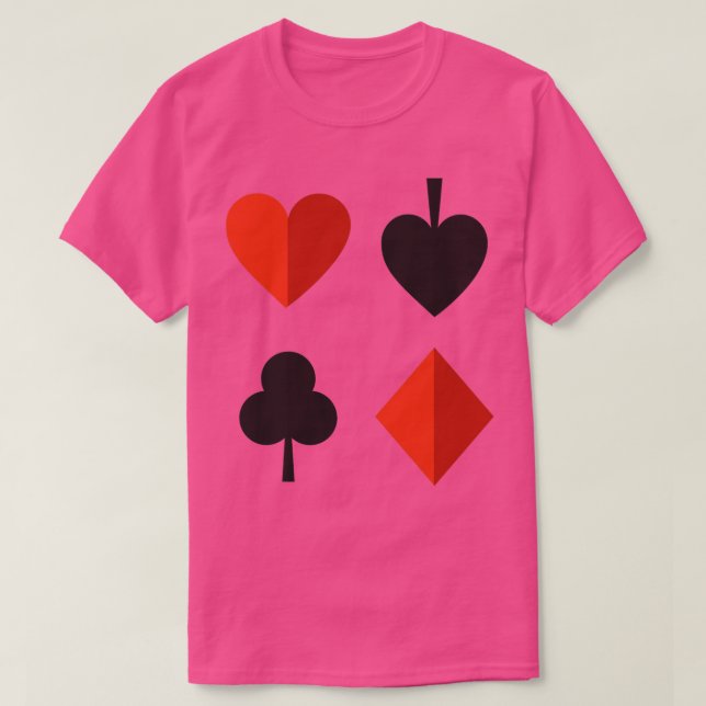 Anzug spielen Spades Klubs Klubs Diamanten T-Shirt (Design vorne)