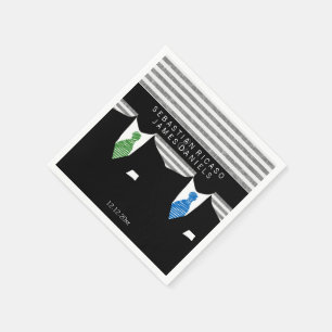 Anzug und Green Blue Krawatte Gay Wedding Serviette