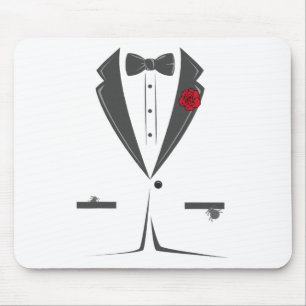 Anzug und Krawatte Tuxedo Bowtie Kostüm Easy Hallo Mousepad