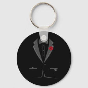 Anzug und Krawatte Tuxedo Bowtie Kostüm Easy Hallo Schlüsselanhänger
