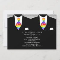 Anzug und Rainbow Krawatte Gay Wedding