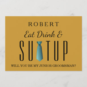 Anzug-up Werden Sie mein Trauzeuge sein Einladung