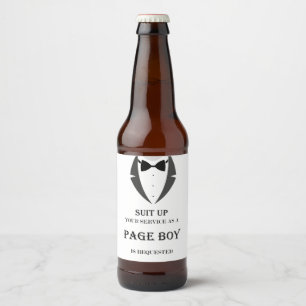Anzug Up wird mein Page Boy Bee Label sein Bierflaschenetikett