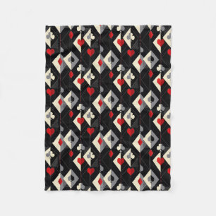 Anzug von Spielkarten im Poker. Fleecedecke