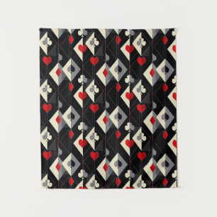 Anzug von Spielkarten im Poker. Wandteppich