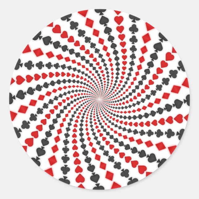 Anzüge spielen: runder aufkleber (Vorderseite)