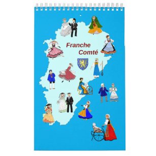 Anzüge von Franche-Comté, Frankreich Kalender