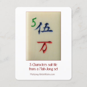 Anzugsfliese mit 5 Charakteren - erläuternde Karte