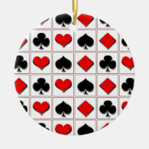 Anzugsmuster der Spielkarte 3D Keramik Ornament