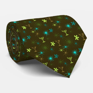 Anzugträger-Martini-Foulard Olivbraun Zweiseitig Krawatte
