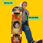 Anzünden der Flamme Skateboard<br><div class="desc">Das ist ein Skateboard,  weil es von Ihnen entworfen wurde,  indem Sie unsere Vorlage "Flamme ignorieren" verwenden. Ersetzen Sie die Flamme durch Ihr eigenes Gesicht und fügen Sie Ihren Namen und anderen Text hinzu.</div>