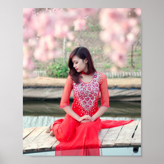 Ao Dai Traditional Vietnam Poster (Vorne)