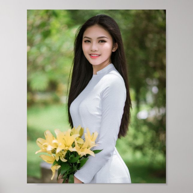 Ao Dai Traditional Vietnam Poster (Vorne)