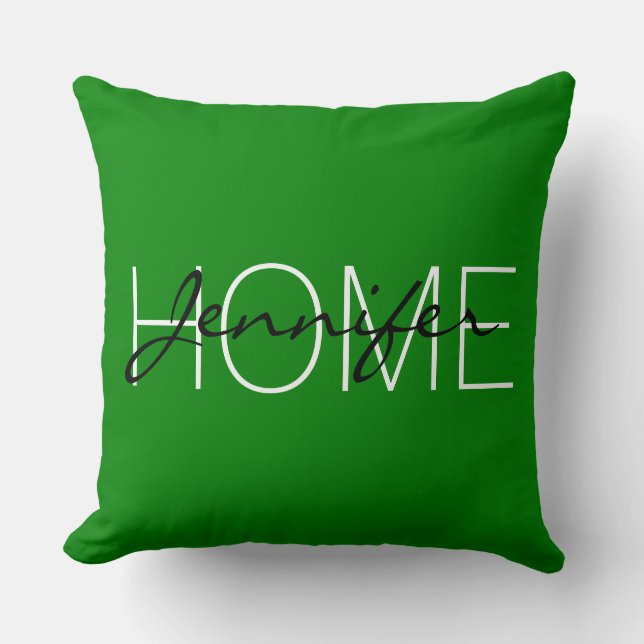 Ao (Englisch) color Zuhause monogram Kissen (Vorderseite)