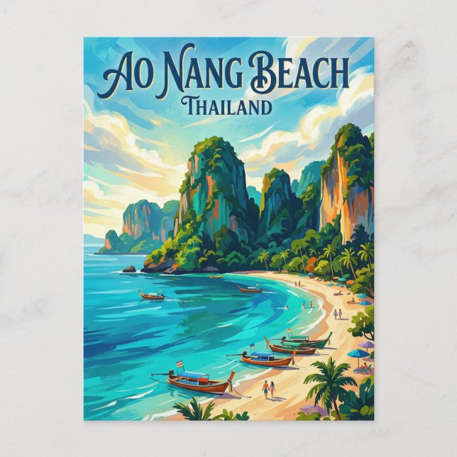 Ao Nang Strand Thailand Postkarte (Vorderseite)