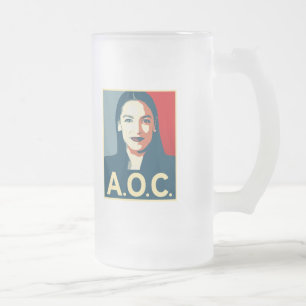 AOC 2024 Propaganda Mattglas Bierglas