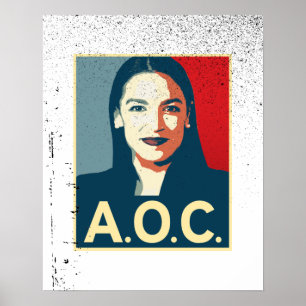 AOC 2024 Propaganda Poster