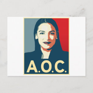 AOC 2024 Propaganda Postkarte