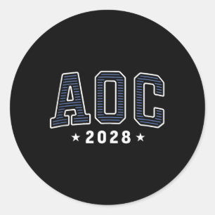 AOC 2028 - Einfache Schwankungsbreite Runder Aufkleber