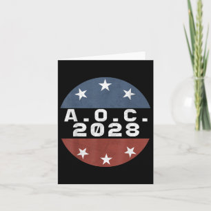 Aoc 2028 für Präsident Alexandria Ocascio-cortez F Karte
