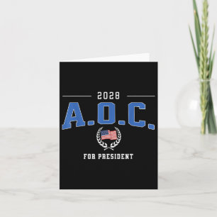 AOC 2028 für Präsident Alexandria Ocasio-cortez De Karte