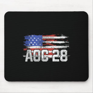 AOC 2028 Präsident gestürzt US-Flagge Top Mousepad