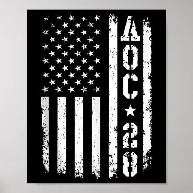Aoc 2028 Us Flag Tank Top Poster (Vorne)