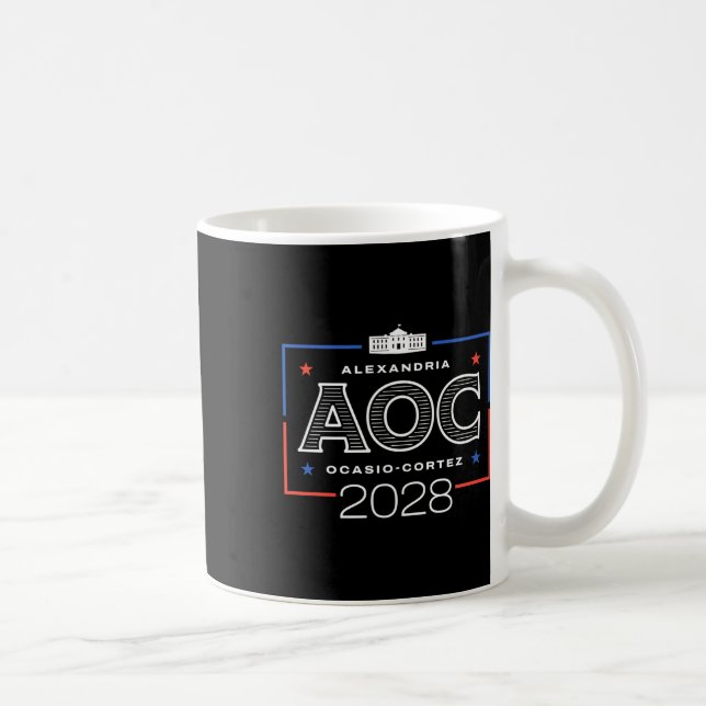 Aoc 2028 Weißes Haus Langschläfer Kaffeetasse (Rechts)