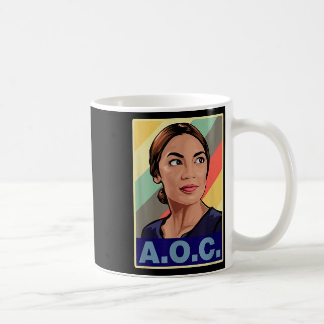 Aoc Alexandria Ocasio-cortez First Female Presiden Kaffeetasse (Rechts)