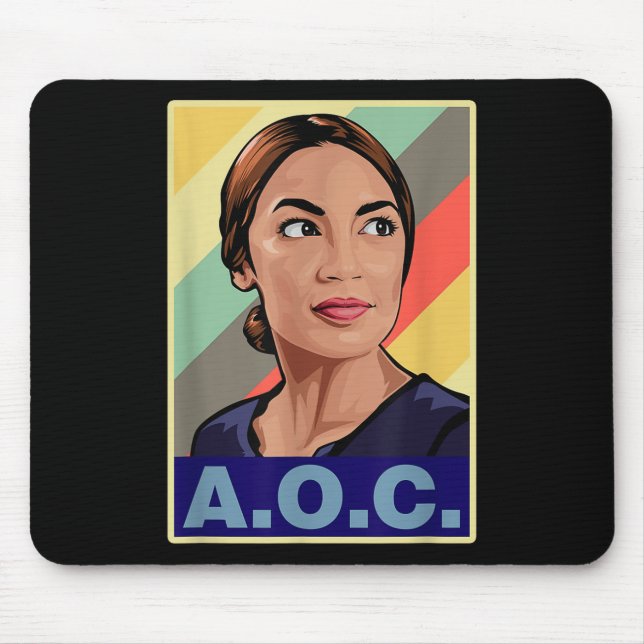 Aoc Alexandria Ocasio-cortez First Female Presiden Mousepad (Vorne)