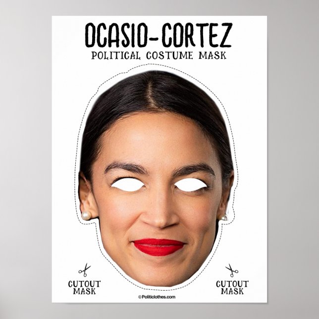 AOC Alexandria Ocasio-Cortez Kostümmaske Poster (Vorne)