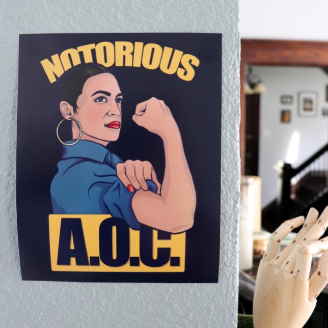 AOC alexandria ocasio cortez retro rosie Postkarte (Von Creator hochgeladen)