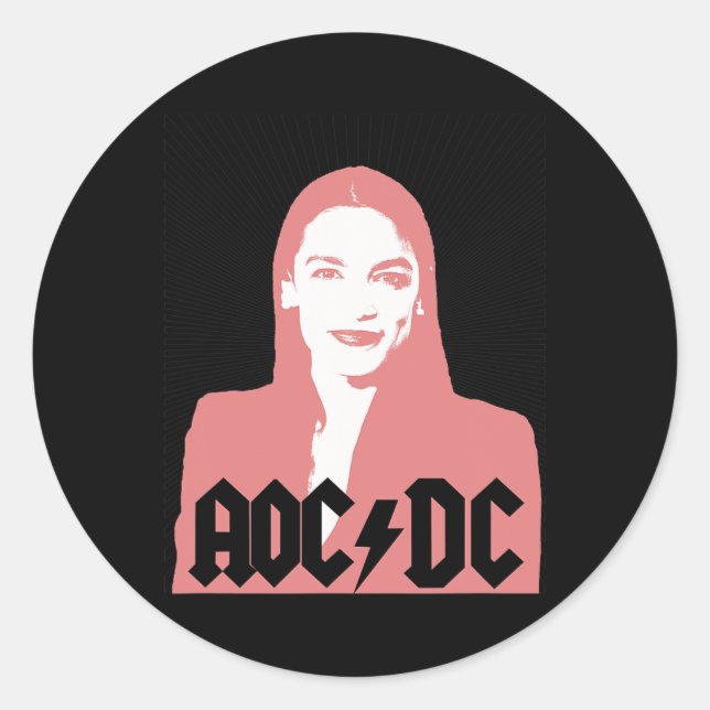 Aoc - Andria Ocasio-cortez - Latina Congress  Runder Aufkleber (Vorderseite)