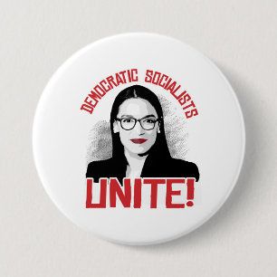 AOC - Demokratische Sozialisten vereinigen Button