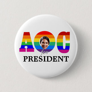 AOC für Präsidenten Button