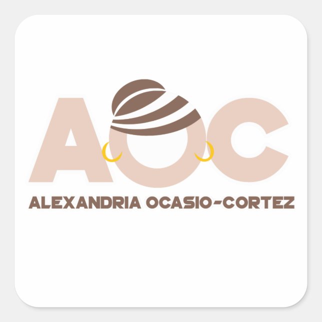 AOC HOFFNUNG QUADRATISCHER AUFKLEBER (Vorderseite)