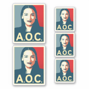 AOC Propaganda Aufkleber