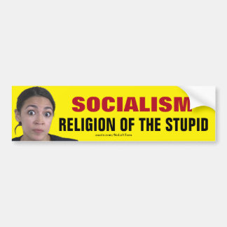 AOC-Sozialismus-Religion des Stupiden Autoaufkleber