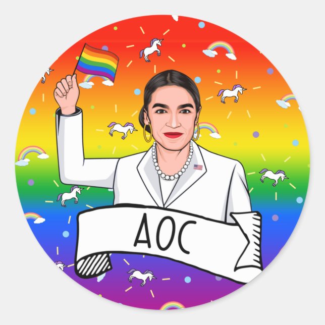AOC Stolz Runder Aufkleber (Vorderseite)