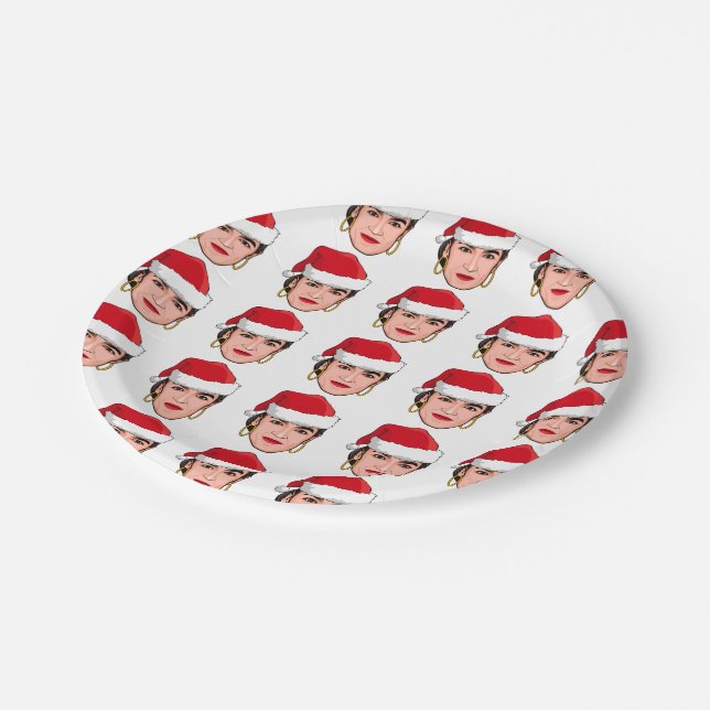 AOC Weihnachten Pappteller (Schrägansicht)