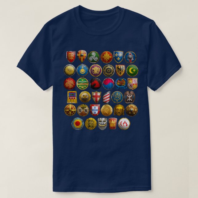 AOE II Alle Kulturen vereinfacht T-Shirt (Design vorne)