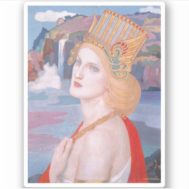 Aoife, c. 1914 von John Duncan Aufkleber (Vorderseite)