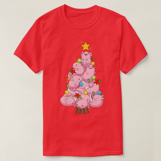 Aolotl Christmas Tree Ornament Fish Aolotl T-Shirt (Design vorne)