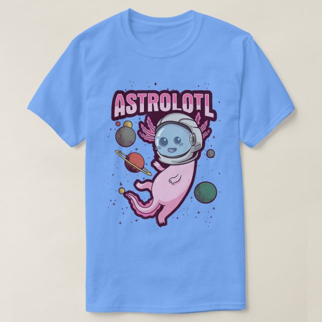 Aolotl Design für einen Astronautenlüfter T-Shirt (Design vorne)