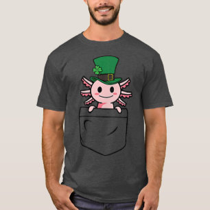 Aolotl mit Leprechaun Hat Aolotl Kawaii St Patric T-Shirt