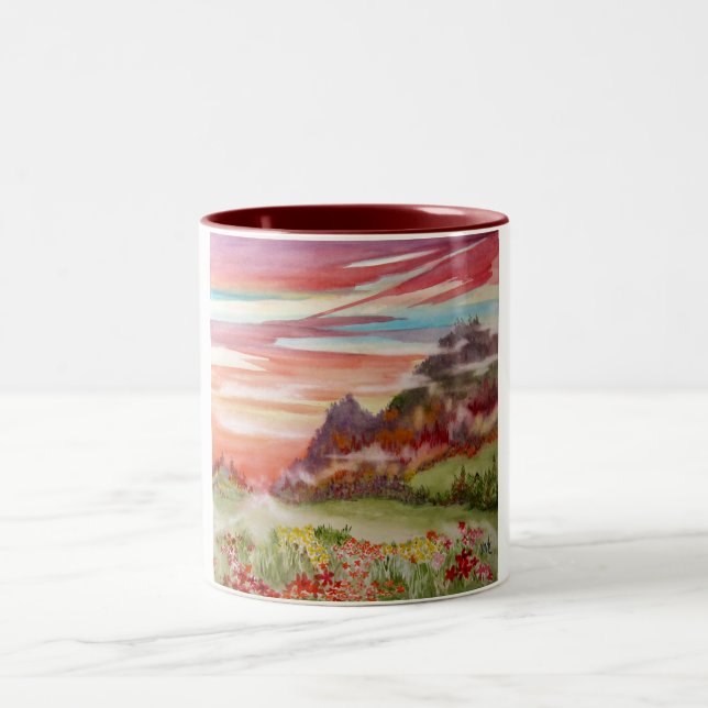 "Äone-Insel: Sonnenuntergang-Gebirgs" Tasse 11 (Mittel)